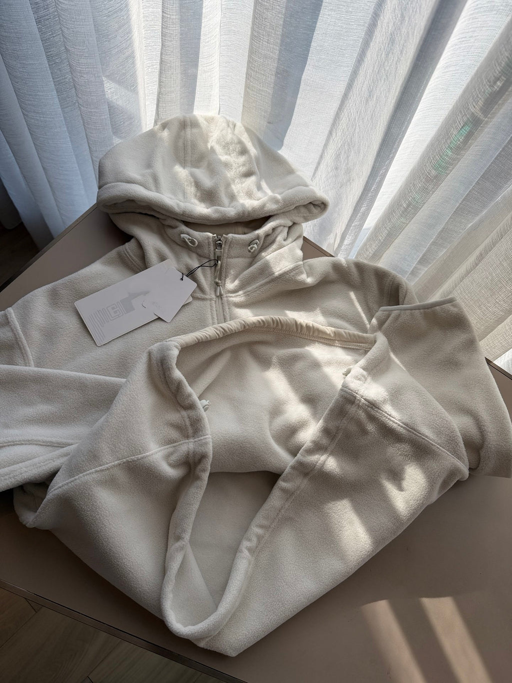 L5692# MC Women Fleece Haif Zipper Hoodies