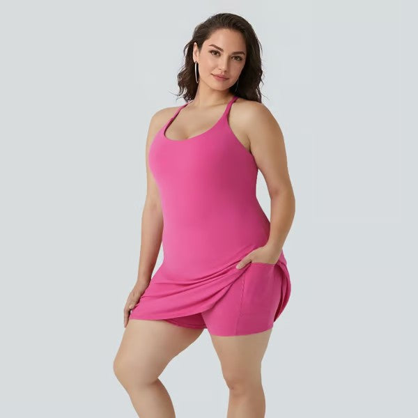 L6188#  Plus Size Women Yoga Dress