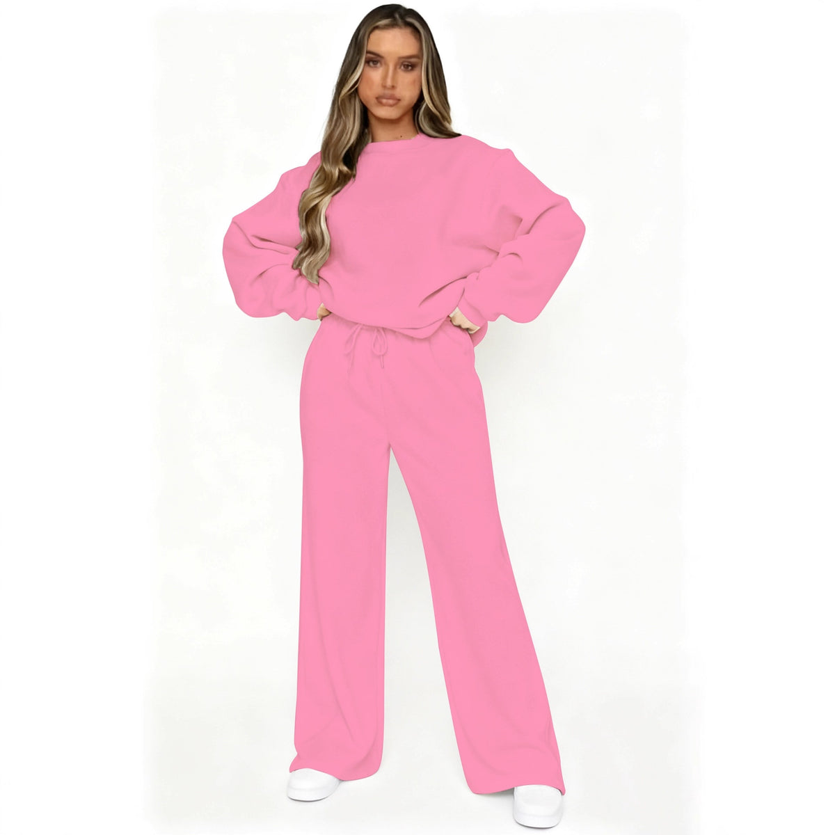 2297# A Women Polyester Pullover+ Jogger Set