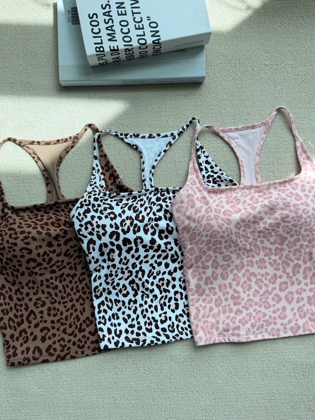 L6517# Women Yoga Leopard Tank