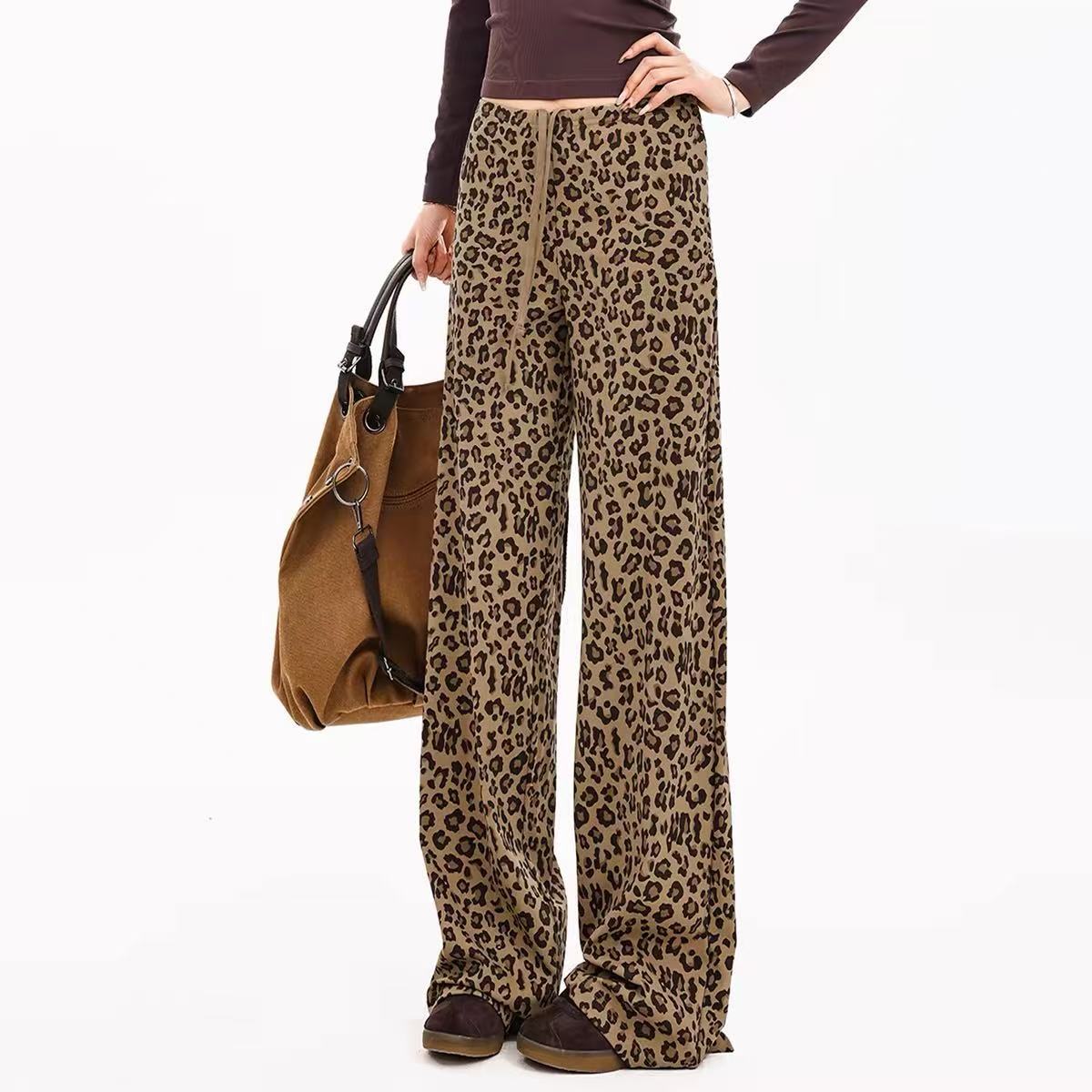 L6748# Women Leopard Pants