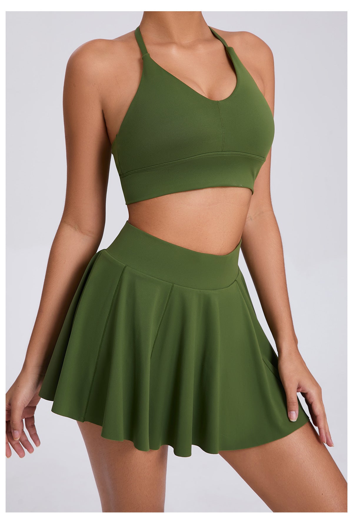 2061#A Women Bra Skirts Set