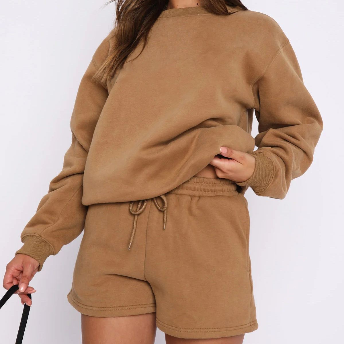 1645# A 3D Silver Women Yoga Hoodies Shorts Set