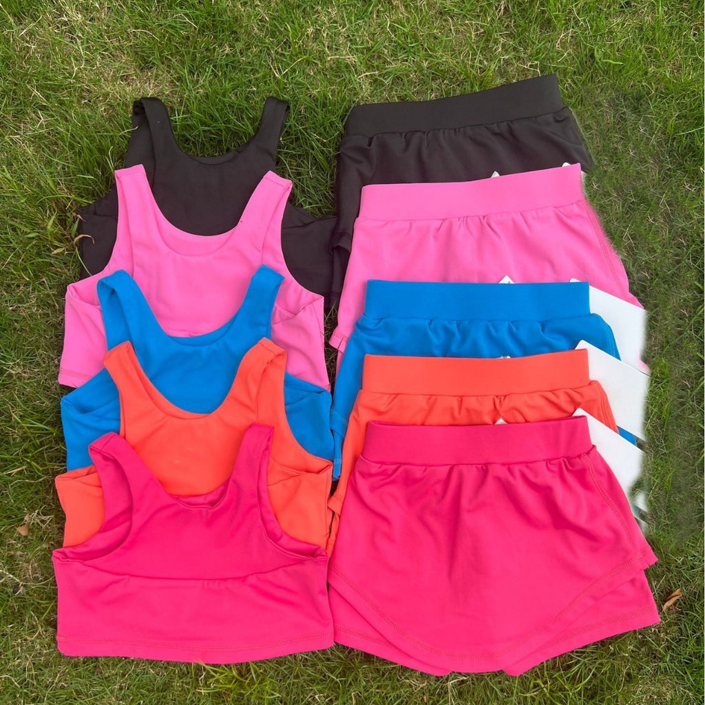 L6077# kids Top and Shorts Set