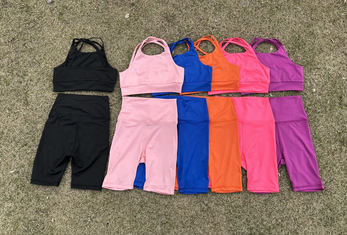 L2238#  Kids Bra and Shorts Set