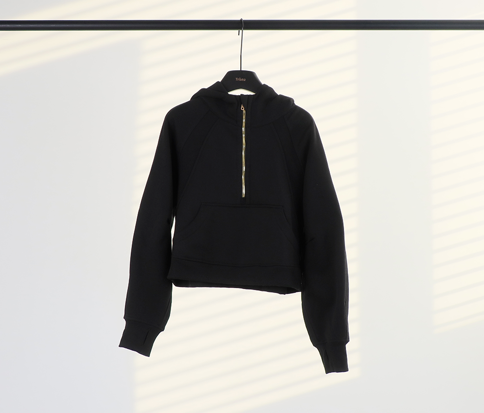 L5864# Women Half zipper Hoodies