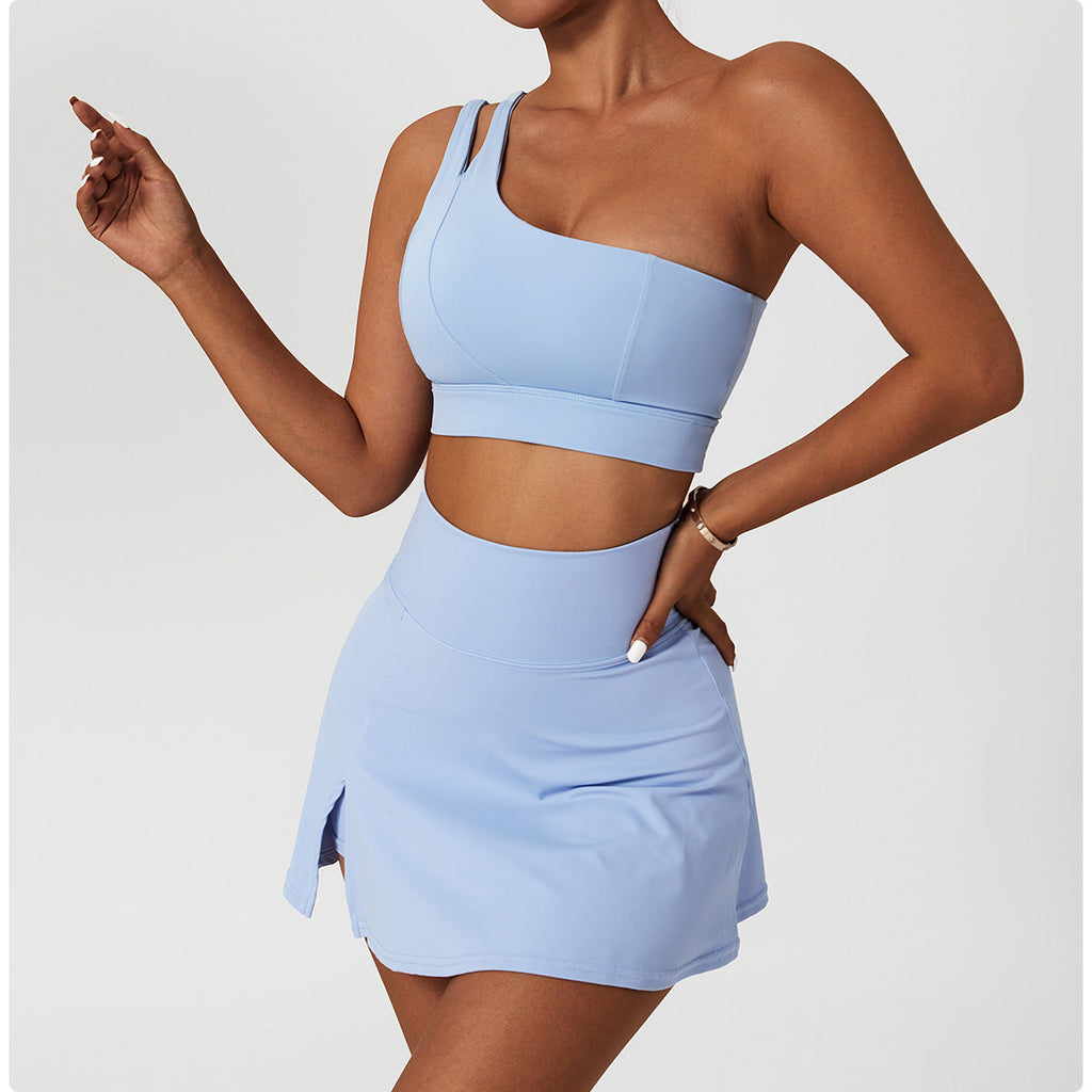 269# AL Women Yoga Bra And Skirts Set