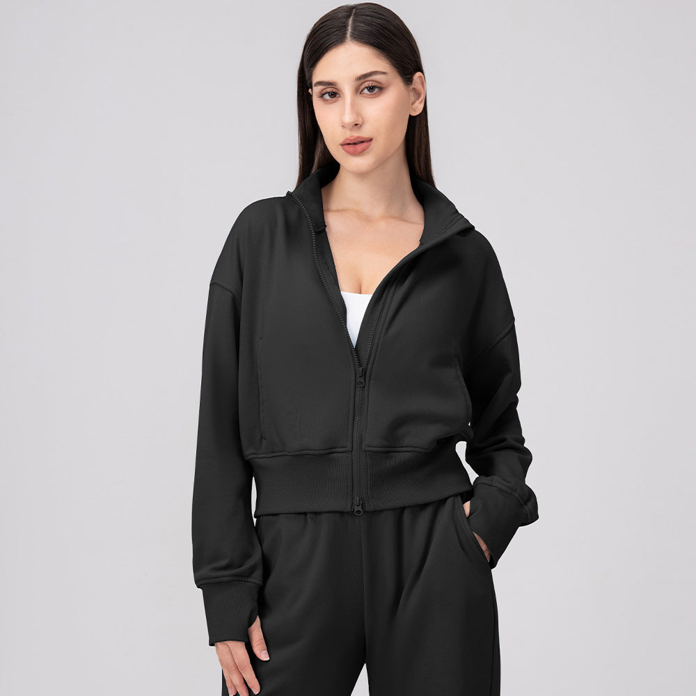 L6538# Silica Gel same colorWomen Yoga Jacket Or Pants