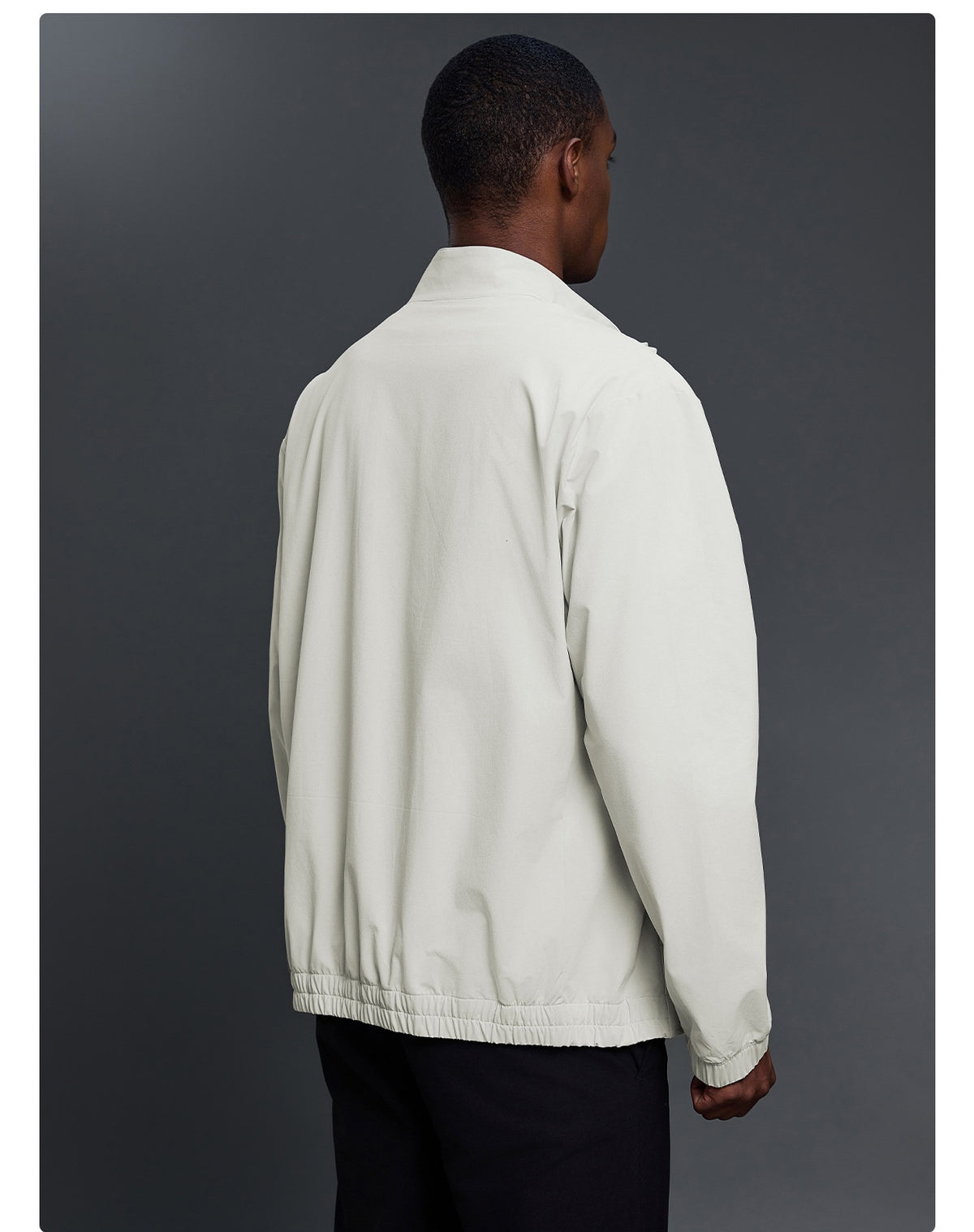 L6759#  Same Color Silica Gel  Men Sport Jacket