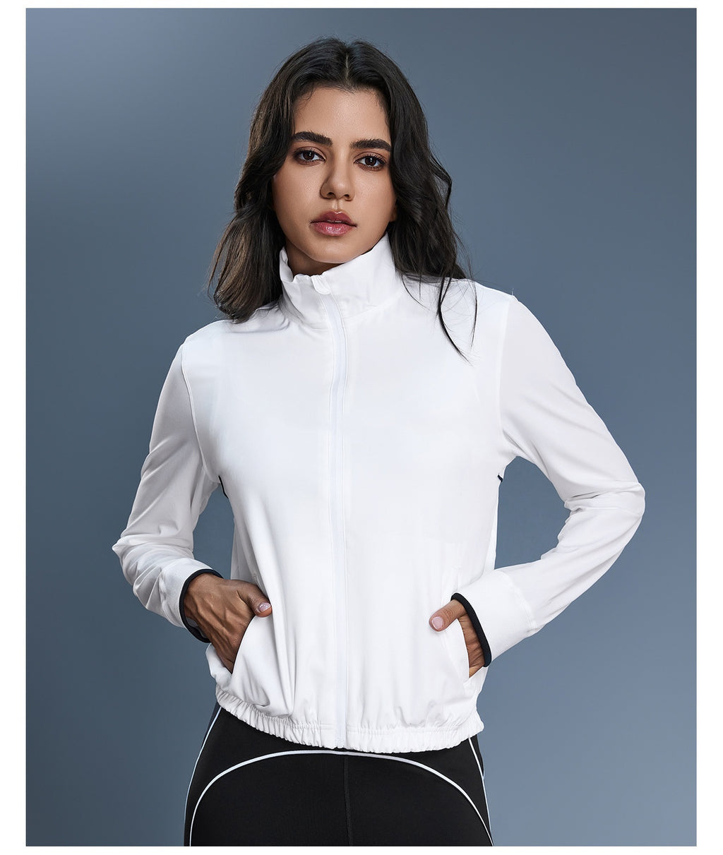 L5682# Embroidery Tennis Track Jacket