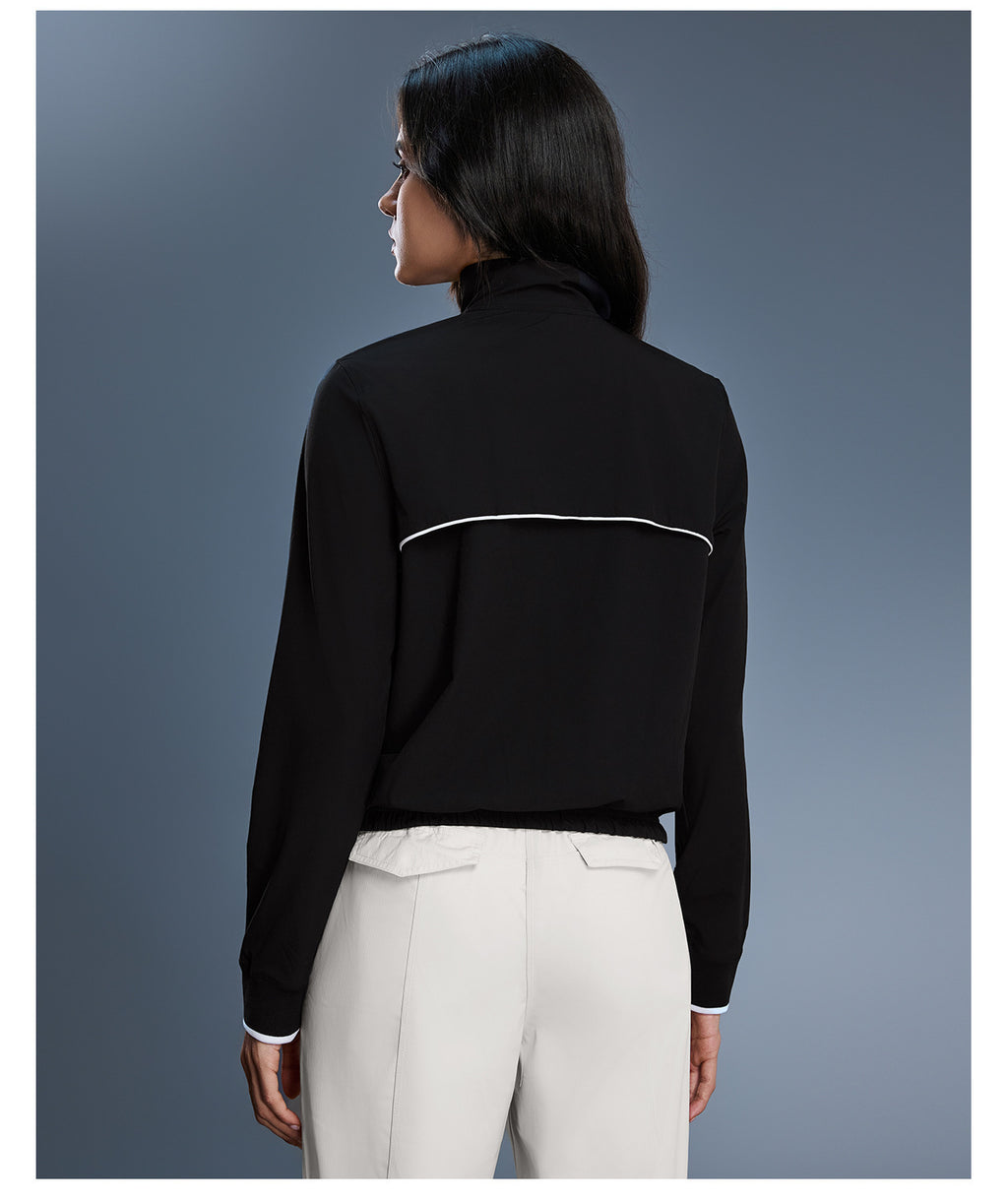L5682# Embroidery Tennis Track Jacket