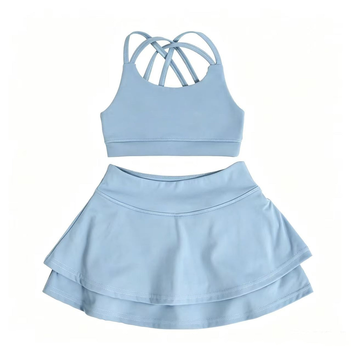 L6189#  Kids Bra Skirts Set