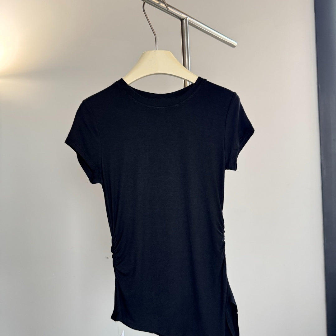 L6190# Women  Silk T Shirts