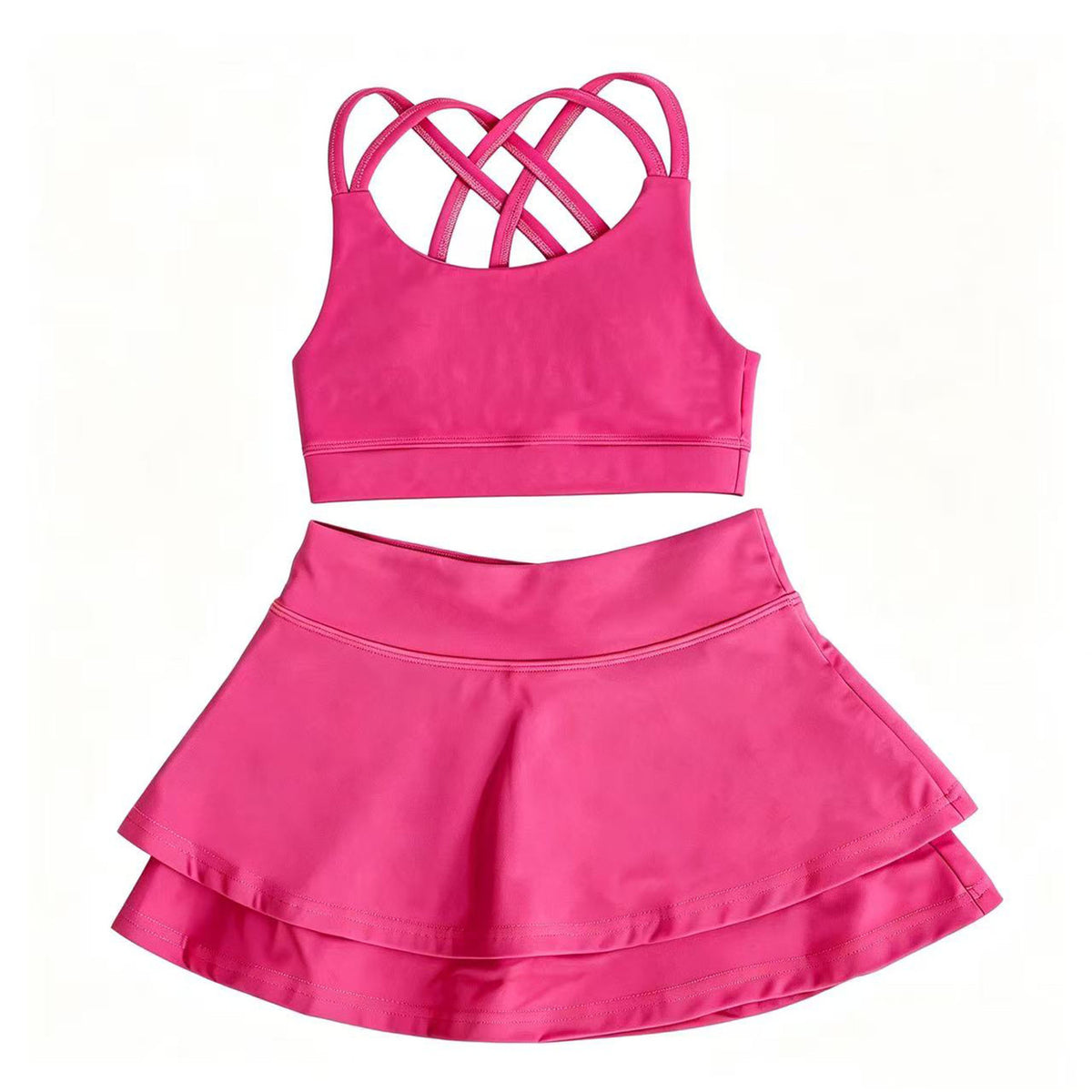 L6189#  Kids Bra Skirts Set