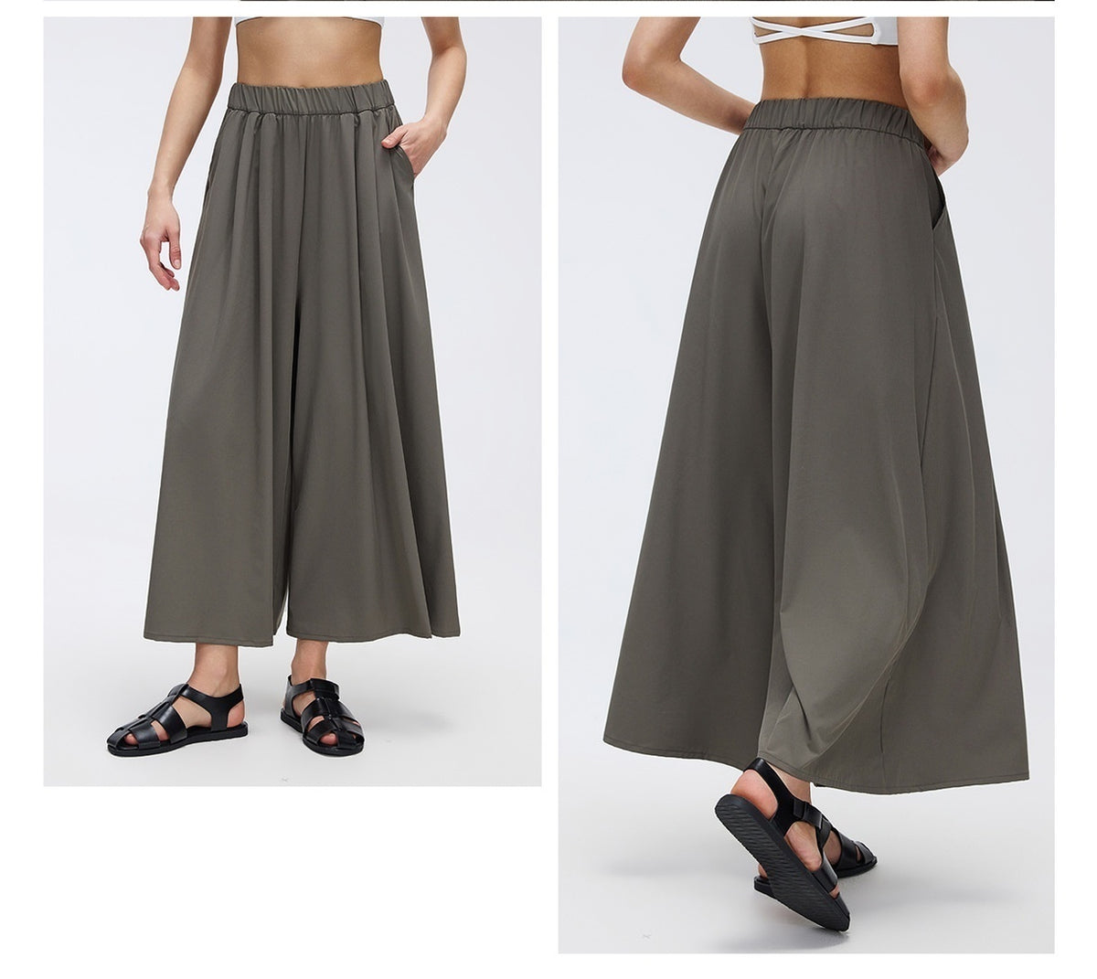 L5767# Women Wide-Leg Pants