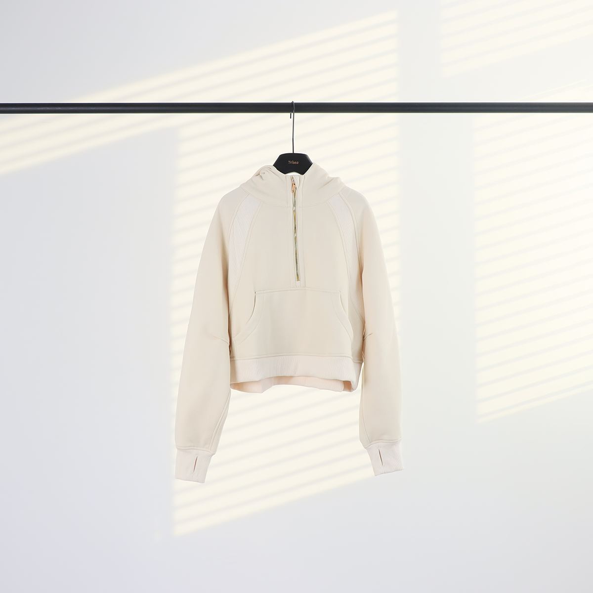 L5864# Women Half zipper Hoodies