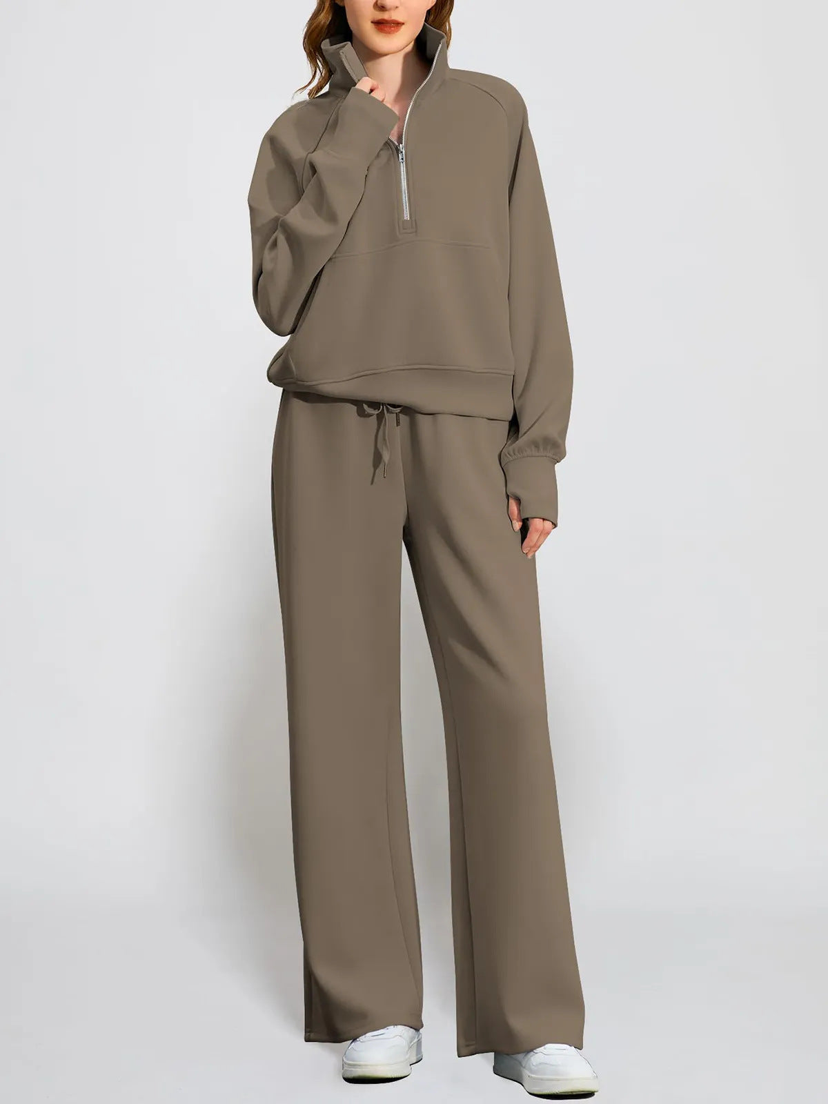 1627#A 3D SIlver Women Yoga Sweatshirt pants Set