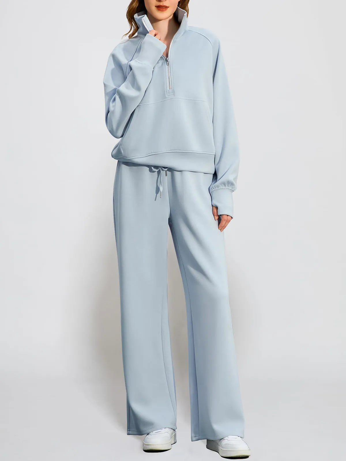 1627#A 3D SIlver Women Yoga Sweatshirt pants Set