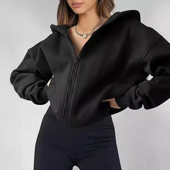 1436#A 3D LOGO Women Zipper Jacket