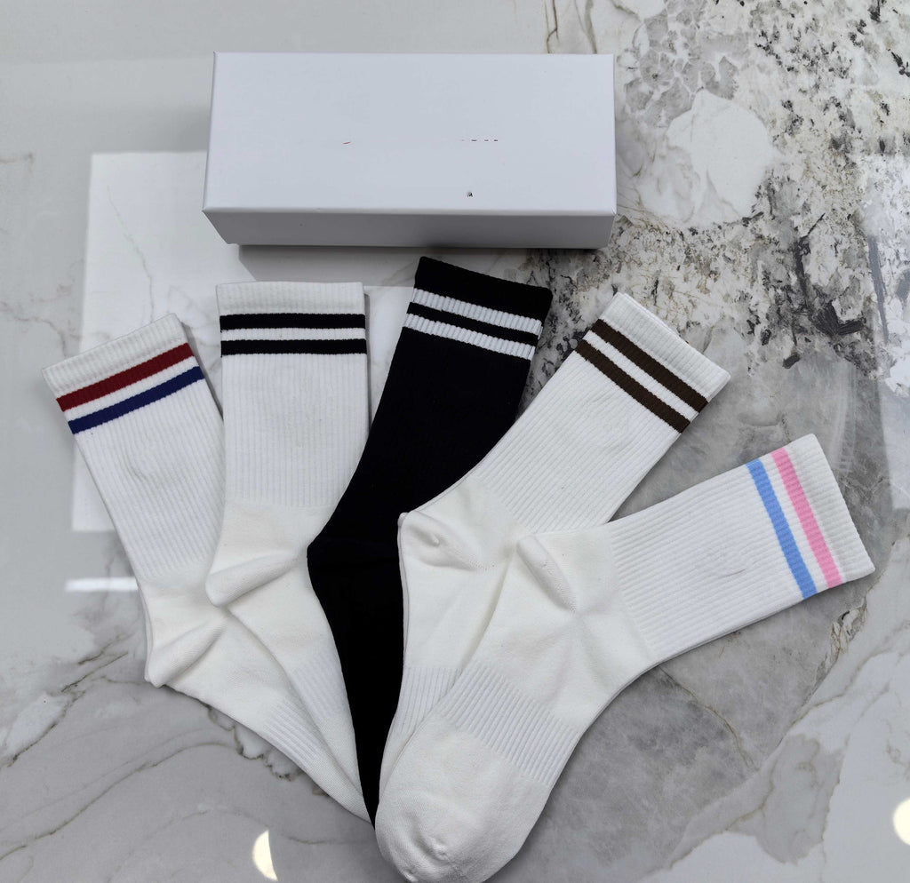 L5911#  Cotton Socks 5psirs/lot