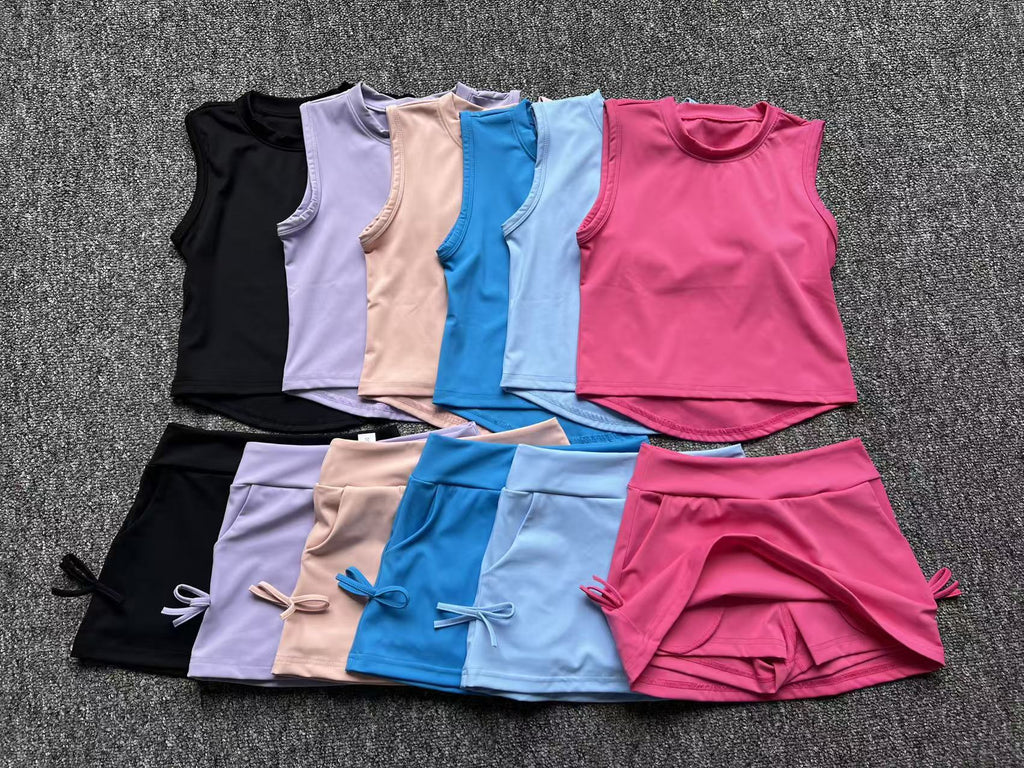 2118# A Kids Tank Skirts Set