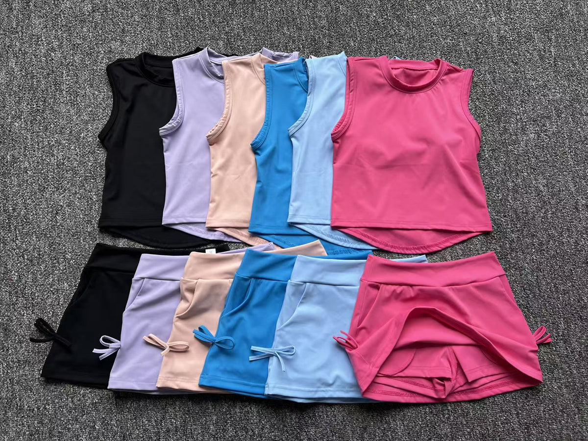 2118# A Kids Tank Skirts Set