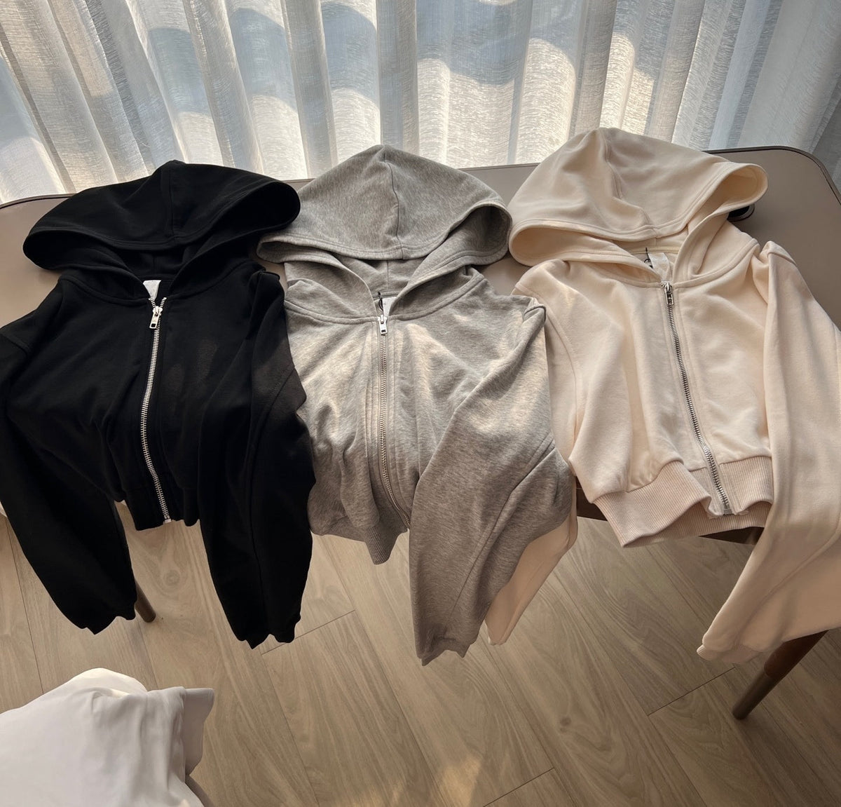 1305# A Women Full Zipper Hooded Sweater