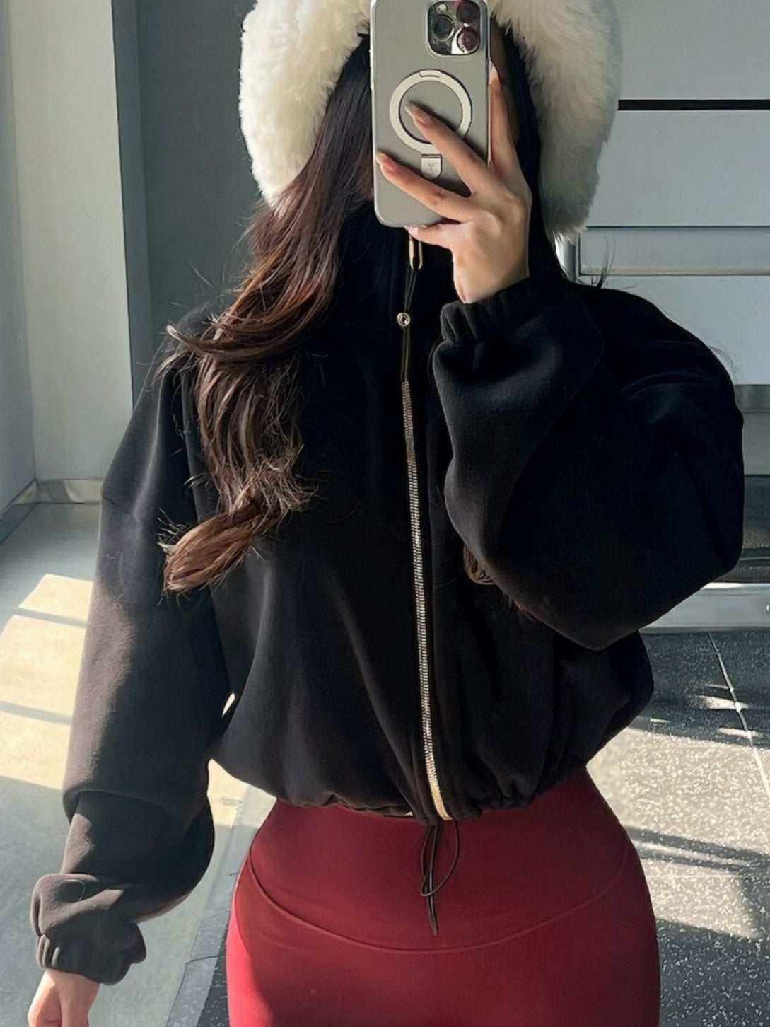 1607# A 3D LOGO Women Yoga Jacket