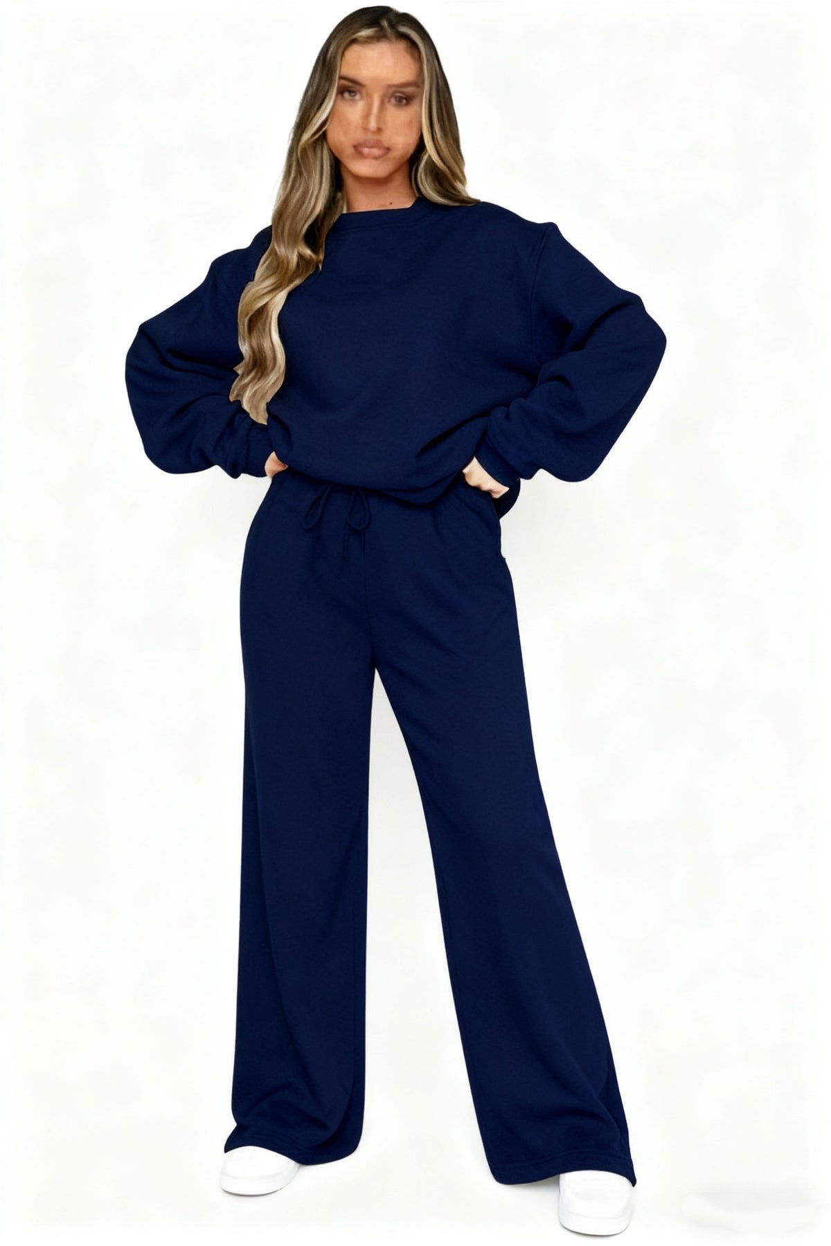 2297# A Women Polyester Pullover+ Jogger Set