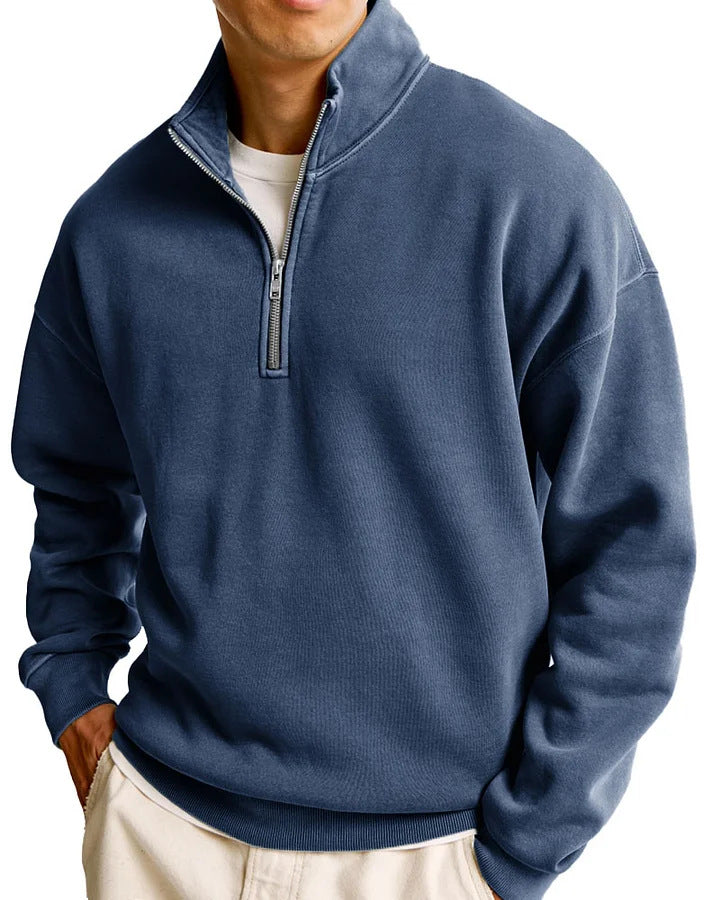 1904#A 3D Silver Men Half zipper Sweatshirts