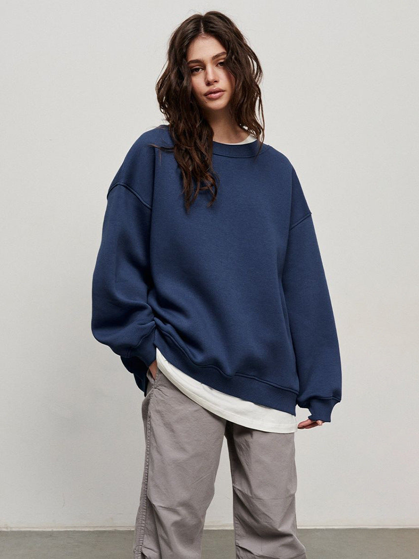 1438#A 3D LOGO Women Loose Sweatshirts