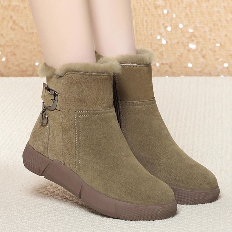 E0868# Real leather snow Shoes