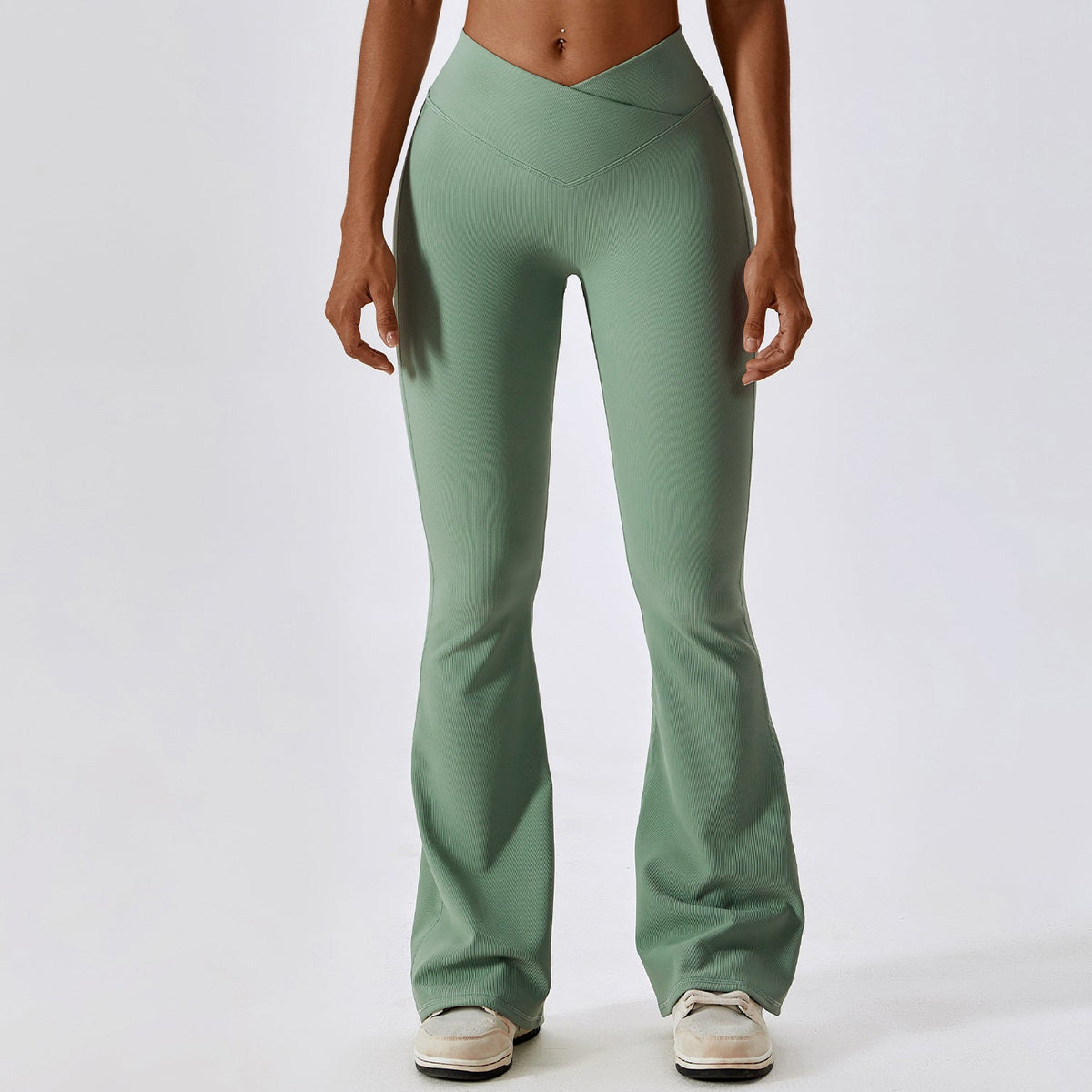 120#AL Bra and Flare Pants Set
