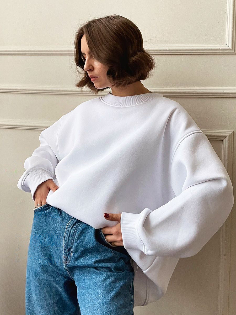 1438#A 3D LOGO Women Loose Sweatshirts
