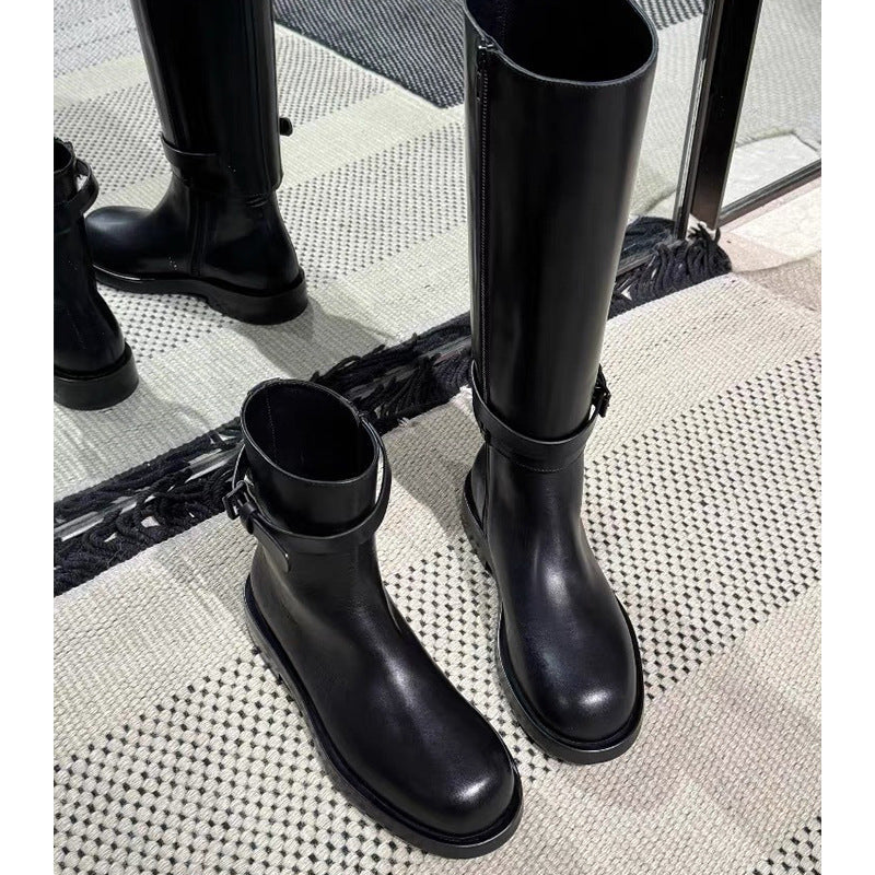 E3352# Women Cow Leather Boots