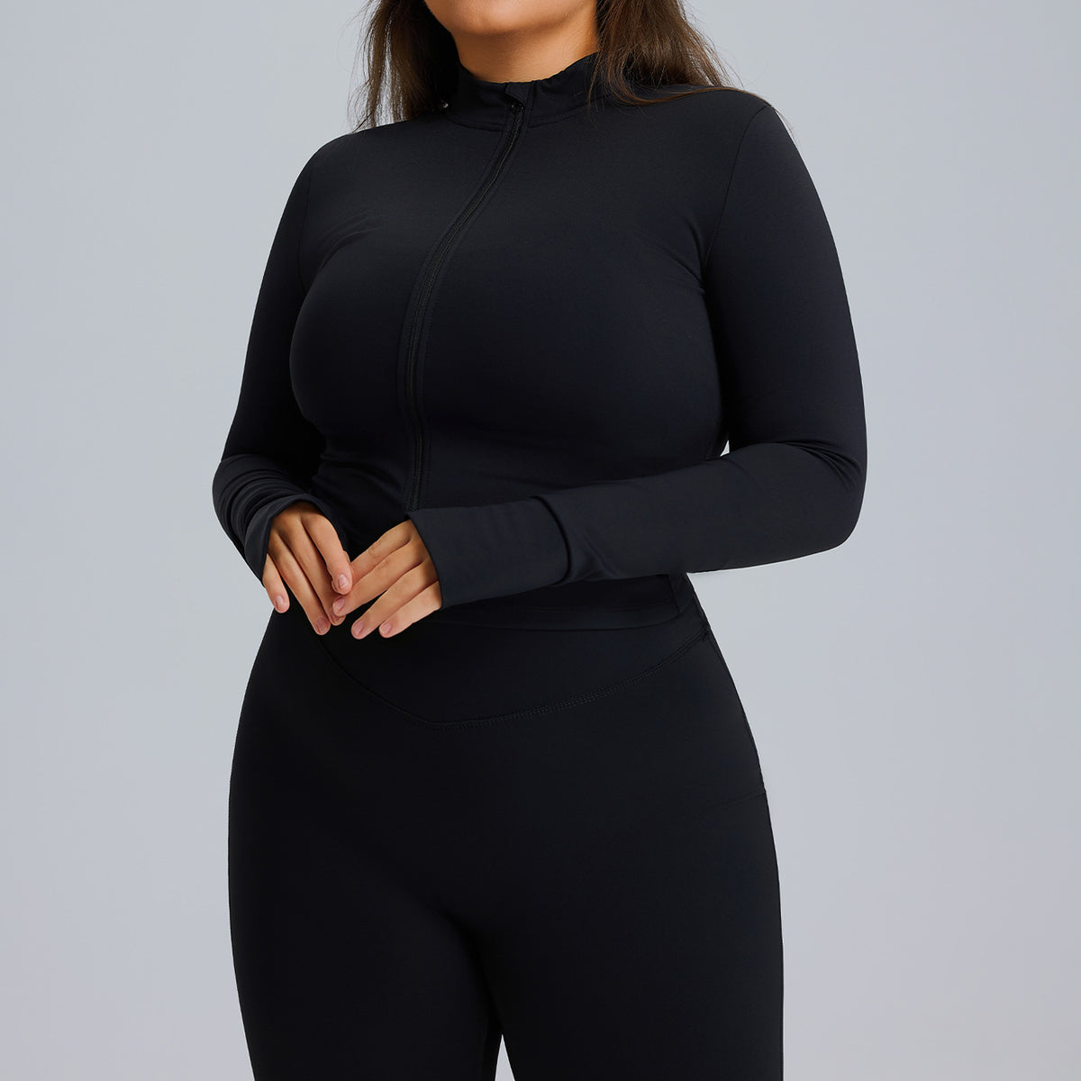 L6526# Women Large Size Yoga Jacket