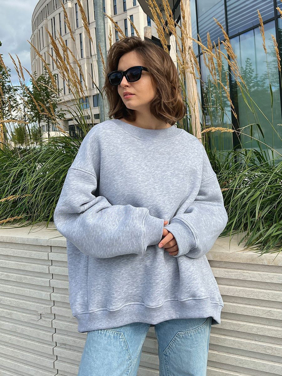 1438#A 3D LOGO Women Loose Sweatshirts