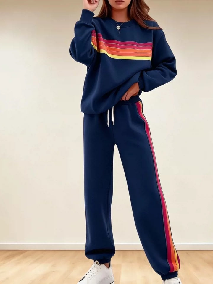 E7399# Women Embroidery Hoodie Pants Set