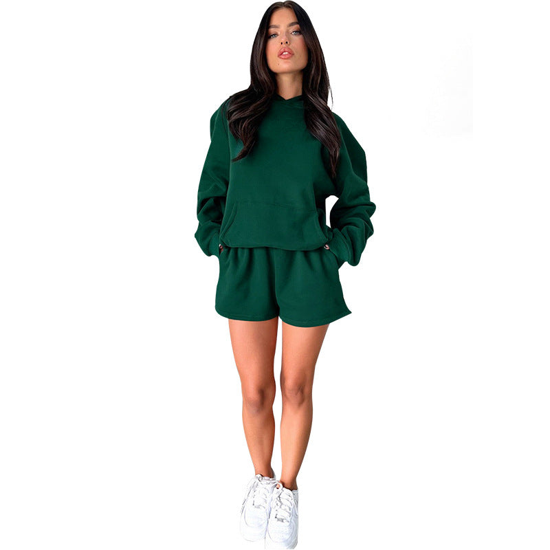 1411# A Logo Women Hoodies Shorts Set