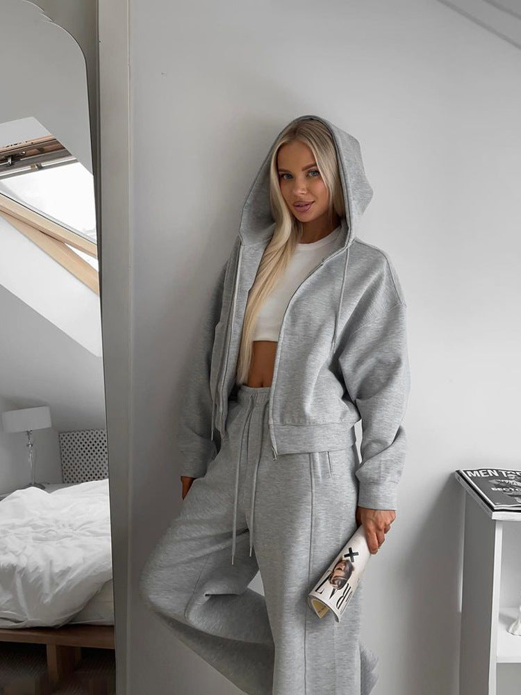 2911# 3D Women Jacket Pants Set