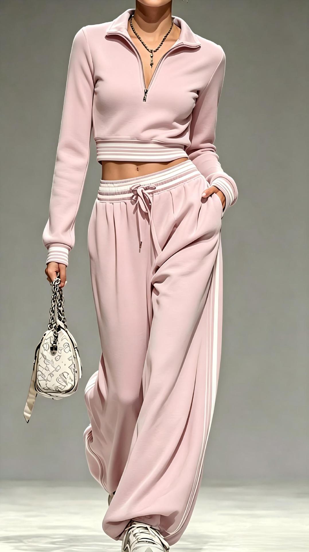2909# A 3D SIlver Women Pullover And Pants Set