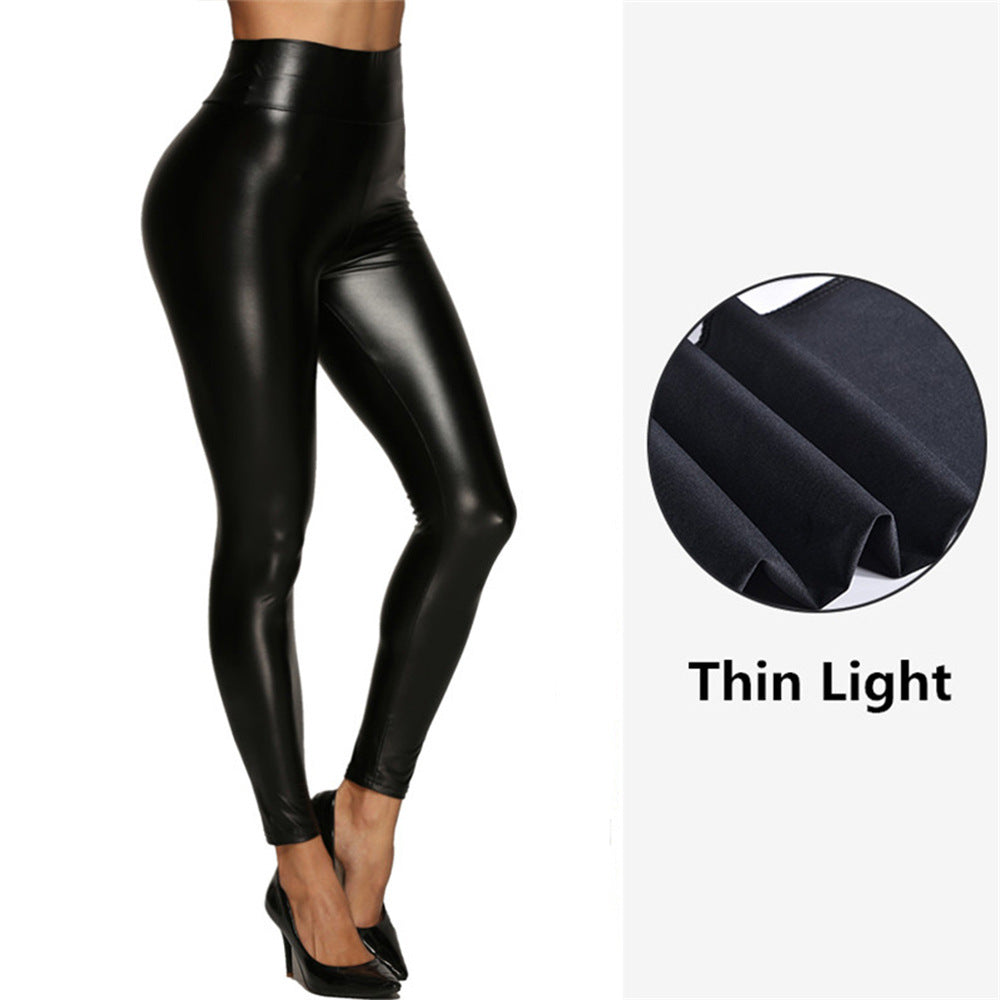 L6060#  Women Faux Leahter Leggings