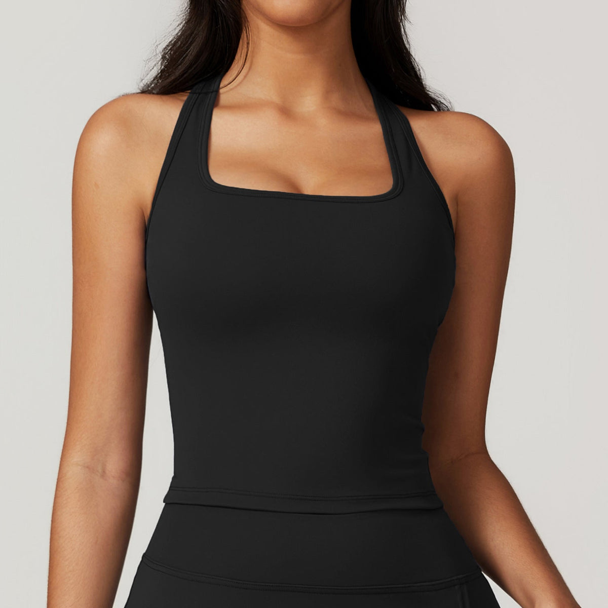 436# AL Women Yoga Tank Skirts Set