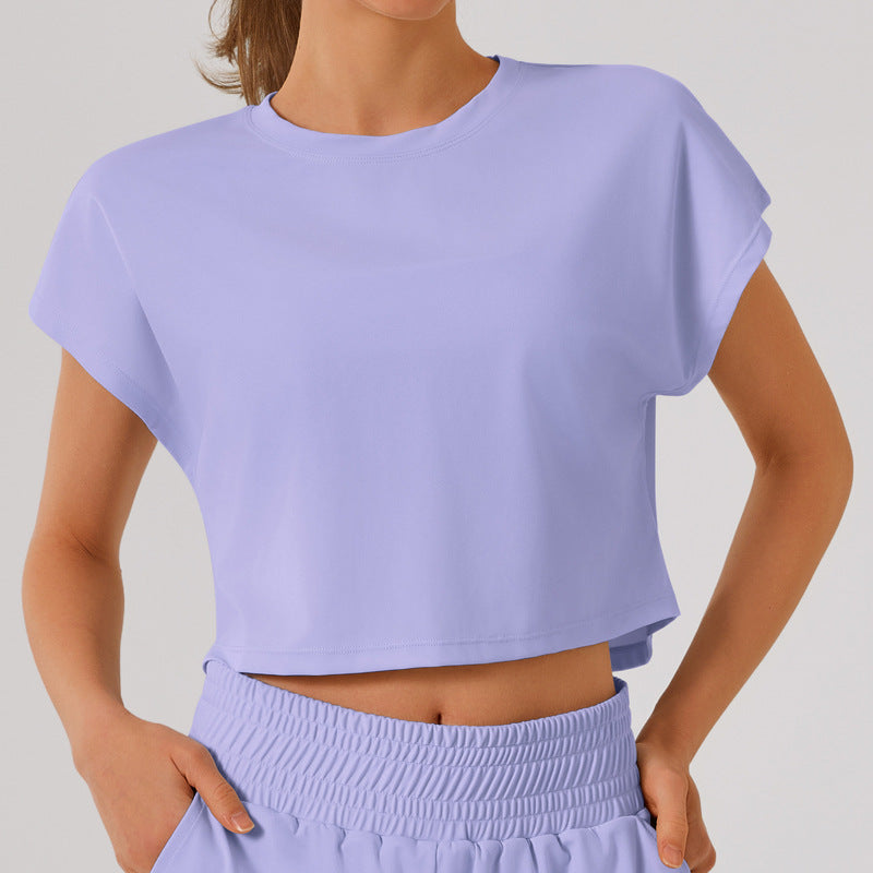 L4520-2# Women Yoga Top Shorts Set