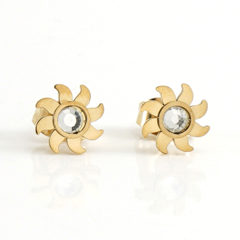 E2801#Titanium Steel Earrings and Bracelets
