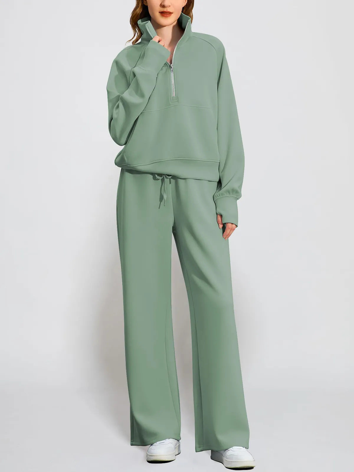 1627#A 3D SIlver Women Yoga Sweatshirt pants Set