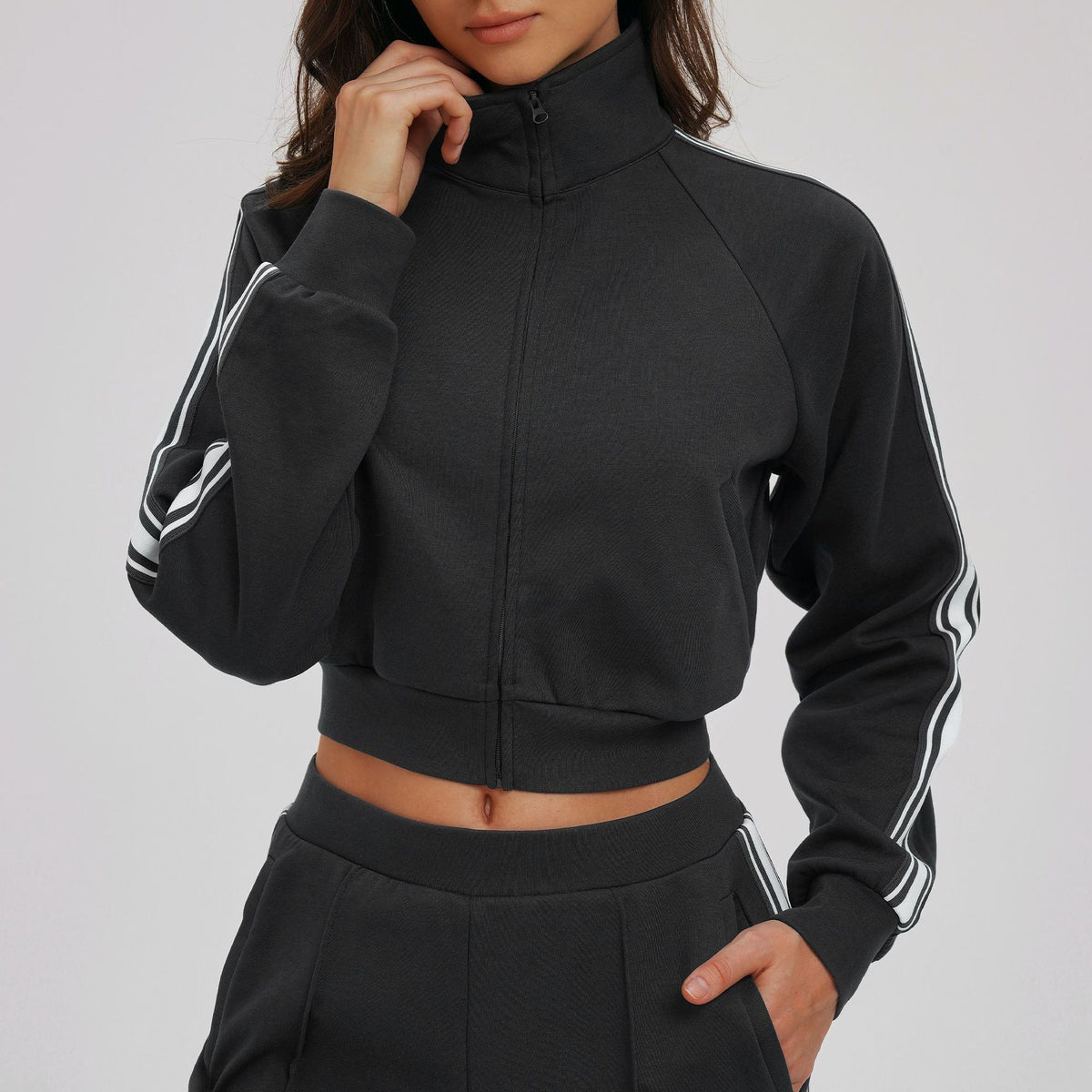 1757#A Same color Embroidery  Women Yoga Jacket or Pants