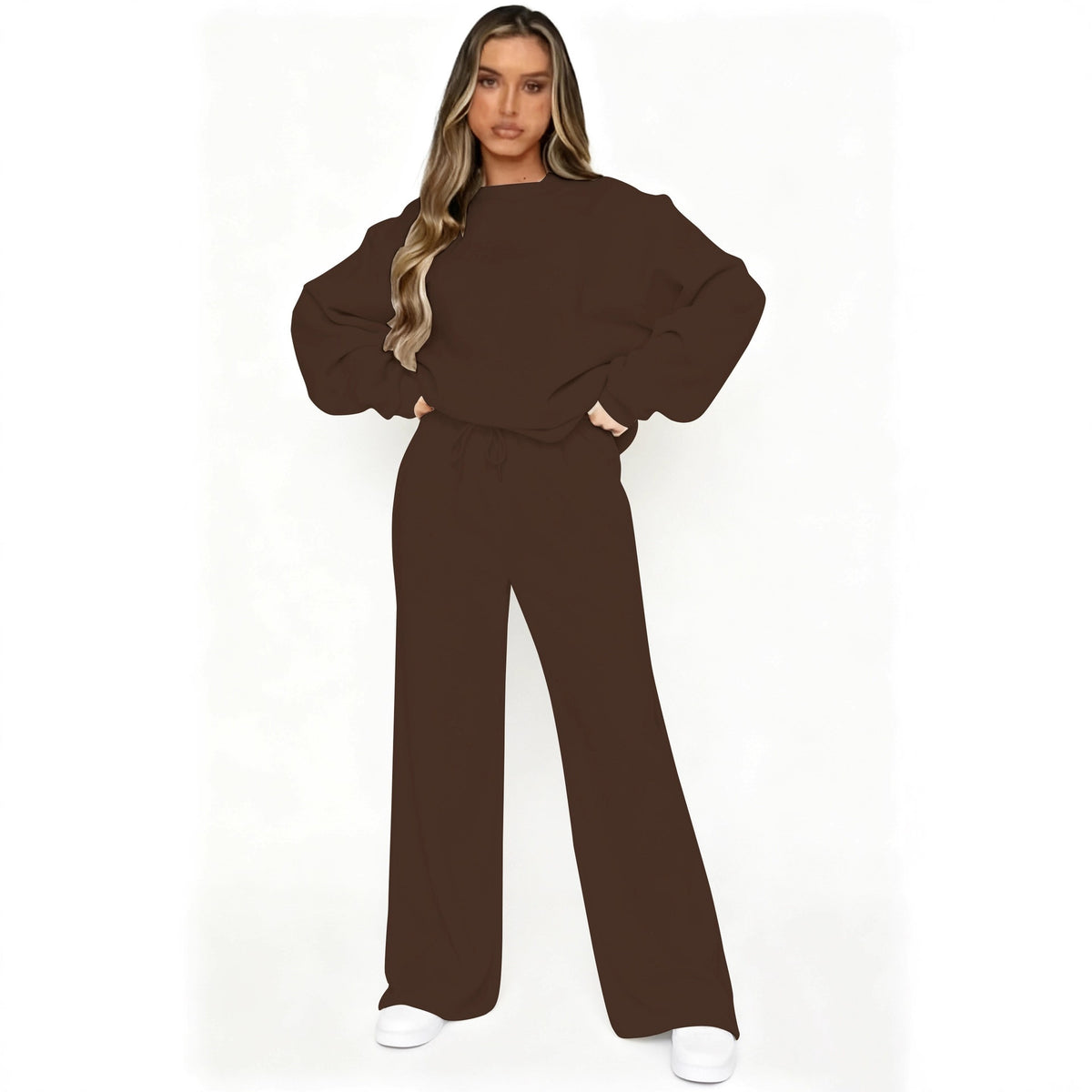 2297# A Women Polyester Pullover+ Jogger Set