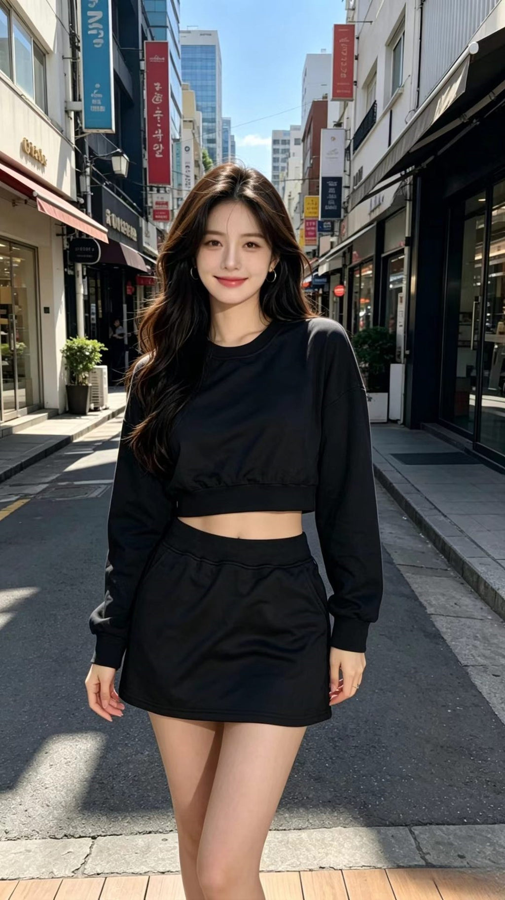 2157# A 3D Silver Women Sweatshirts Skirts Set
