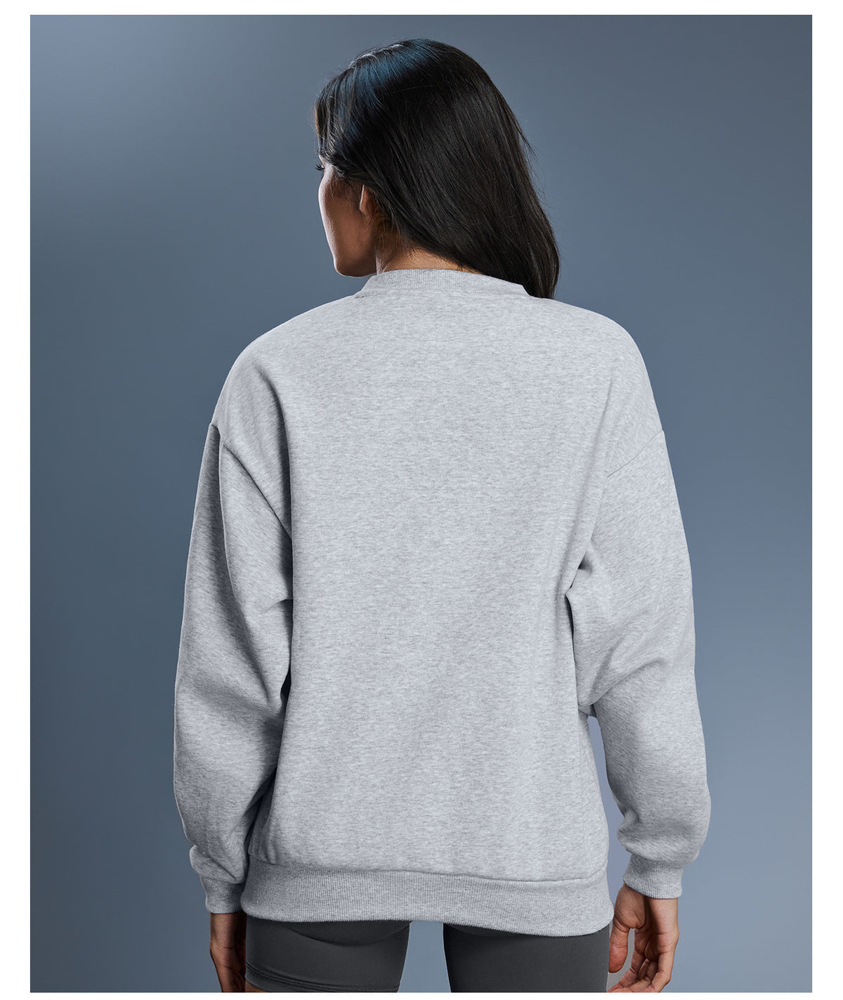 1437#A 3D Silver Logo Women Loose Sweatshirts